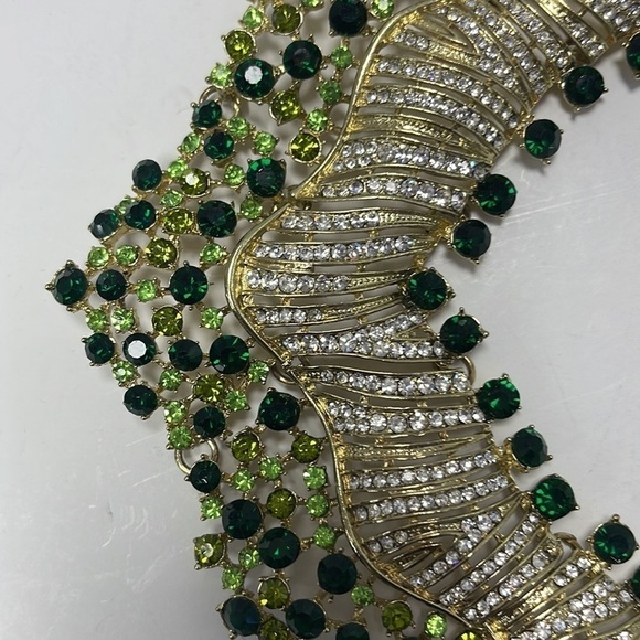 GREEN Diamond Necklace Set NEW - Picture 11 of 11